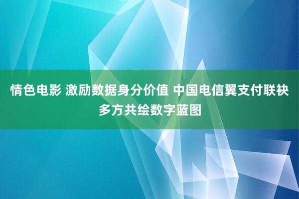 情色电影 激励数据身分价值 中国电信翼支付联袂多方共绘数字蓝图