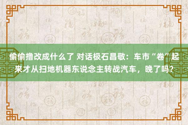 偷偷撸改成什么了 对话极石昌敬：车市“卷”起来才从扫地机器东说念主转战汽车，晚了吗？