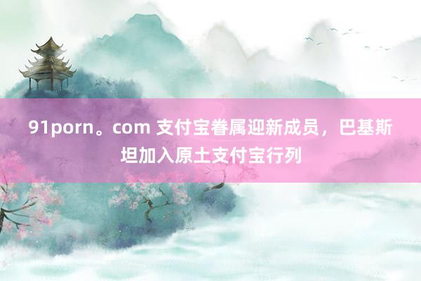 91porn。com 支付宝眷属迎新成员，巴基斯坦加入原土支付宝行列