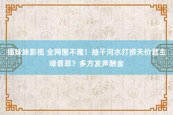 插妹妹影视 全网围不雅！抽干河水打捞天价君主绿翡翠？多方发声酬金