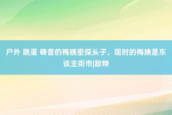 户外 跳蛋 畴昔的梅姨密探头子，现时的梅姨是东谈主街市|敌特