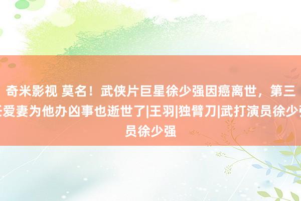 奇米影视 莫名！武侠片巨星徐少强因癌离世，第三任爱妻为他办凶事也逝世了|王羽|独臂刀|武打演员徐少强